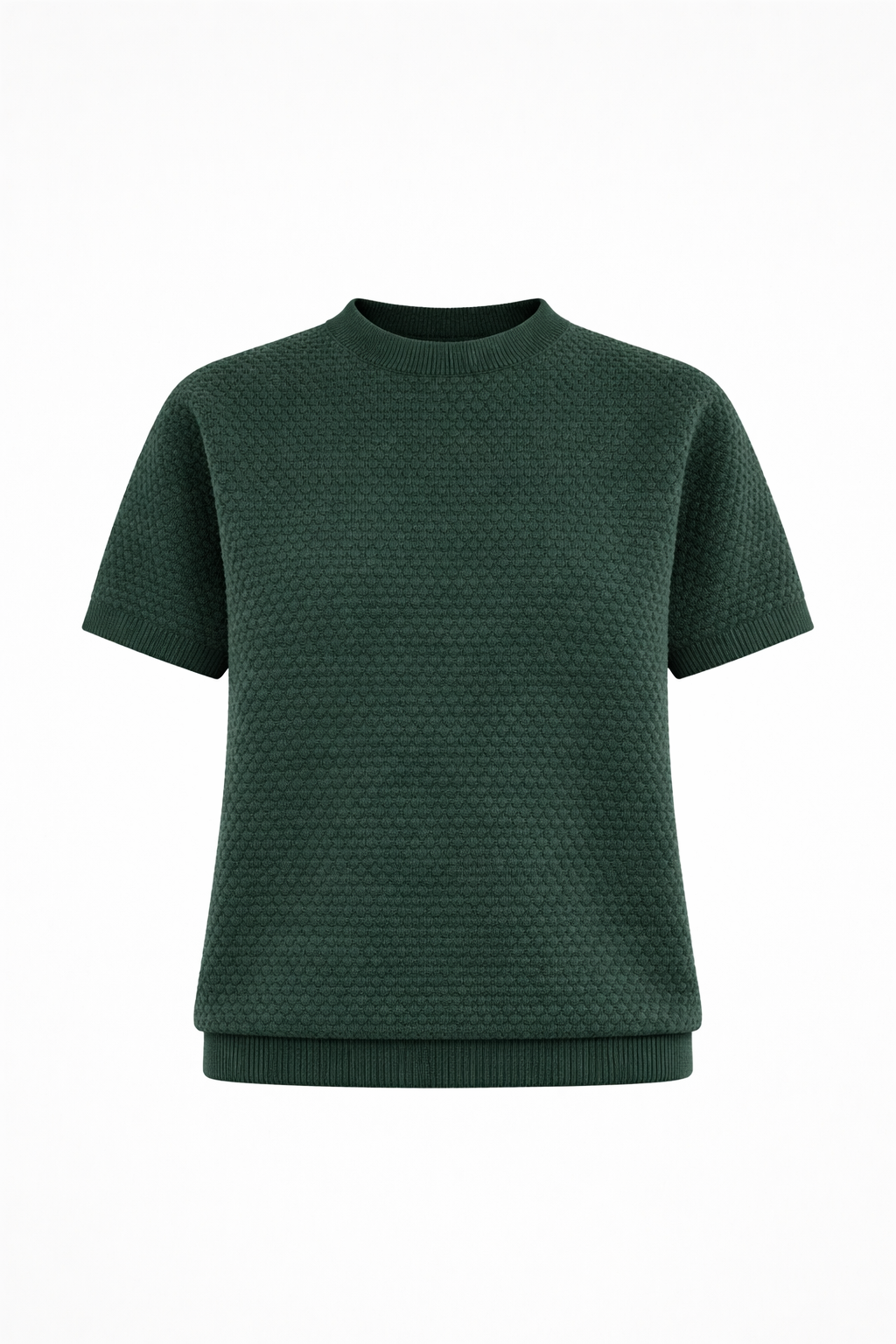 Crochet Knit Olive T-shirt