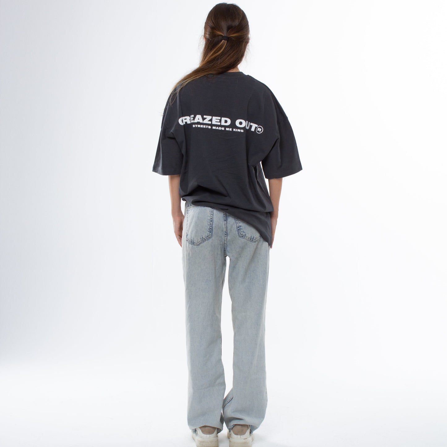 CHARCOAL 'GREAZED OUT' TEE