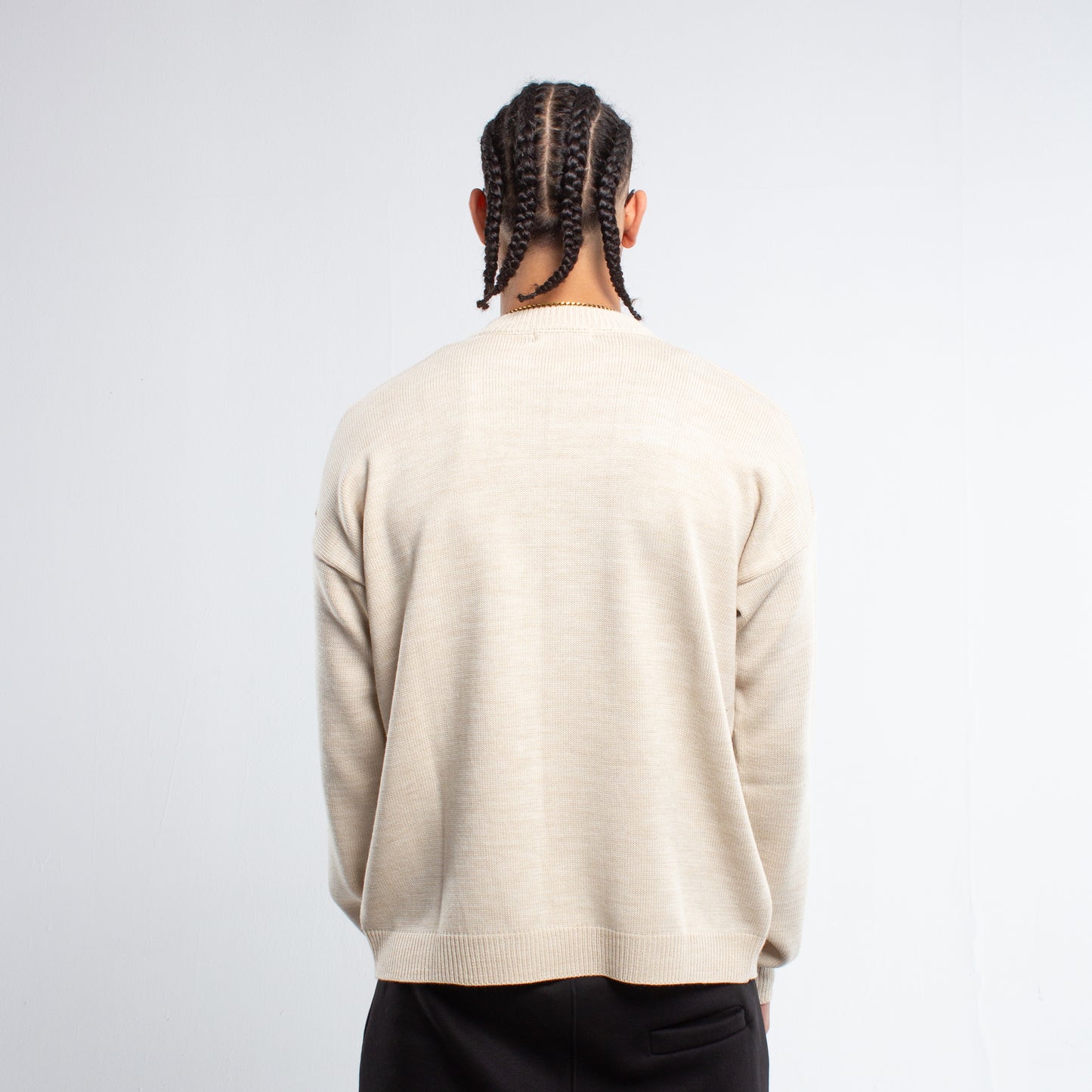 GREAZE BEIGE KNIT SWEATER