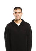 Black Knitted Polo