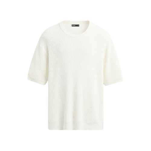 Crochet Knit White T-shirt