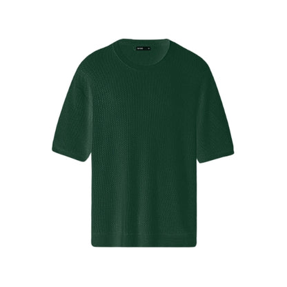 Crochet Knit Olive T-shirt