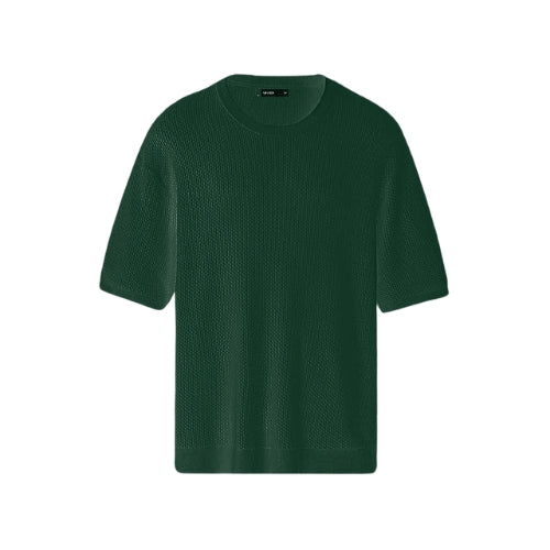 Crochet Knit Olive T-shirt