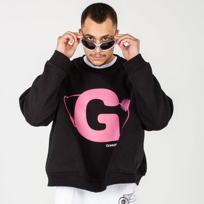 BLACK G CRWNECK
