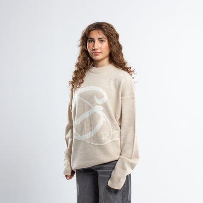GREAZE BEIGE KNIT SWEATER