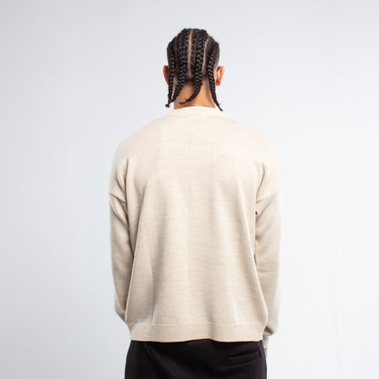 GREAZE BEIGE KNIT SWEATER